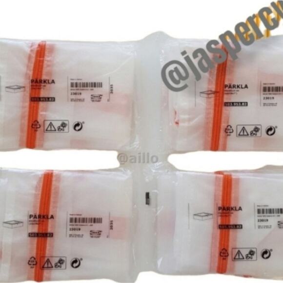 IKEA PÄRKLA Set of Four (4) Roomy Sturdy Storage Reusable Case Tote Travel Cube - Picture 11 of 13